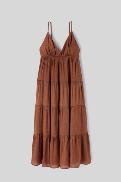 Robe fluide longue à étages