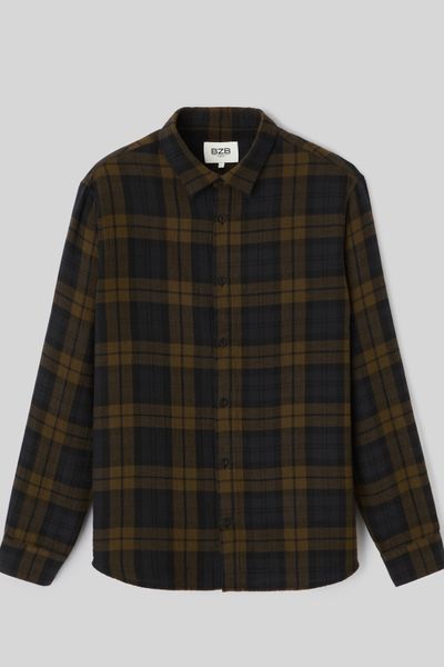 Chemise &agrave; carreaux en gaze de coton