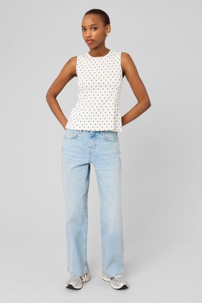 D&eacute;bardeur p&eacute;plum &agrave; pois