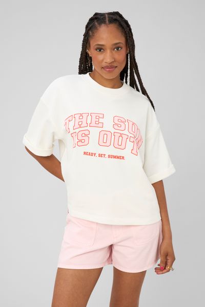 Sweat imprim&eacute; manches courtes