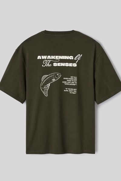T-shirt imprim&eacute; devant / dos