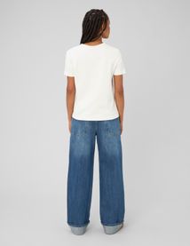 Jean baggy &agrave; revers