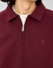 Sweat col polo zipp&eacute;