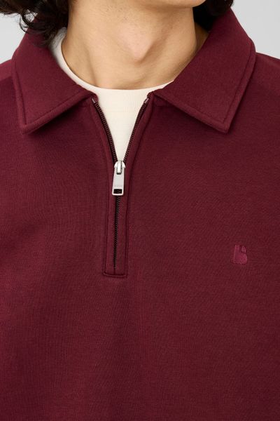 Sweat col polo zipp&eacute;