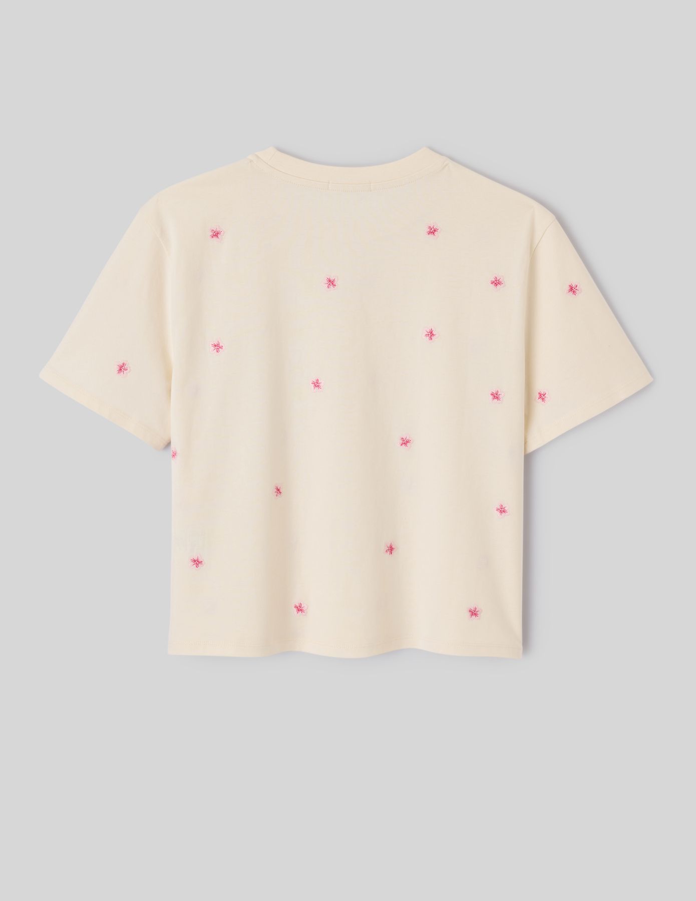 T-shirt avec broderies fleurs
