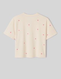 T-shirt avec broderies fleurs