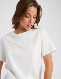 T-shirt brod&eacute; dor&eacute;