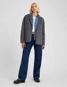 Manteau court en laine
