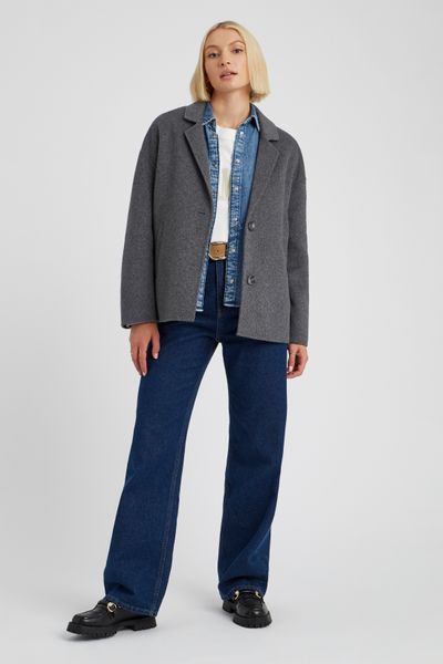 Manteau court en laine
