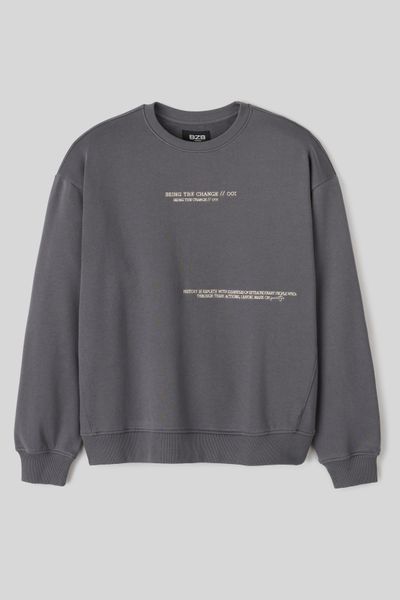 Sweat col rond brod&eacute;