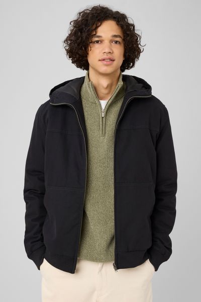 Blouson &agrave; capuche zipp&eacute;