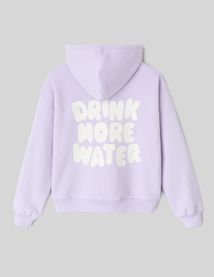 Sweat &agrave; capuche imprim&eacute; devant/dos