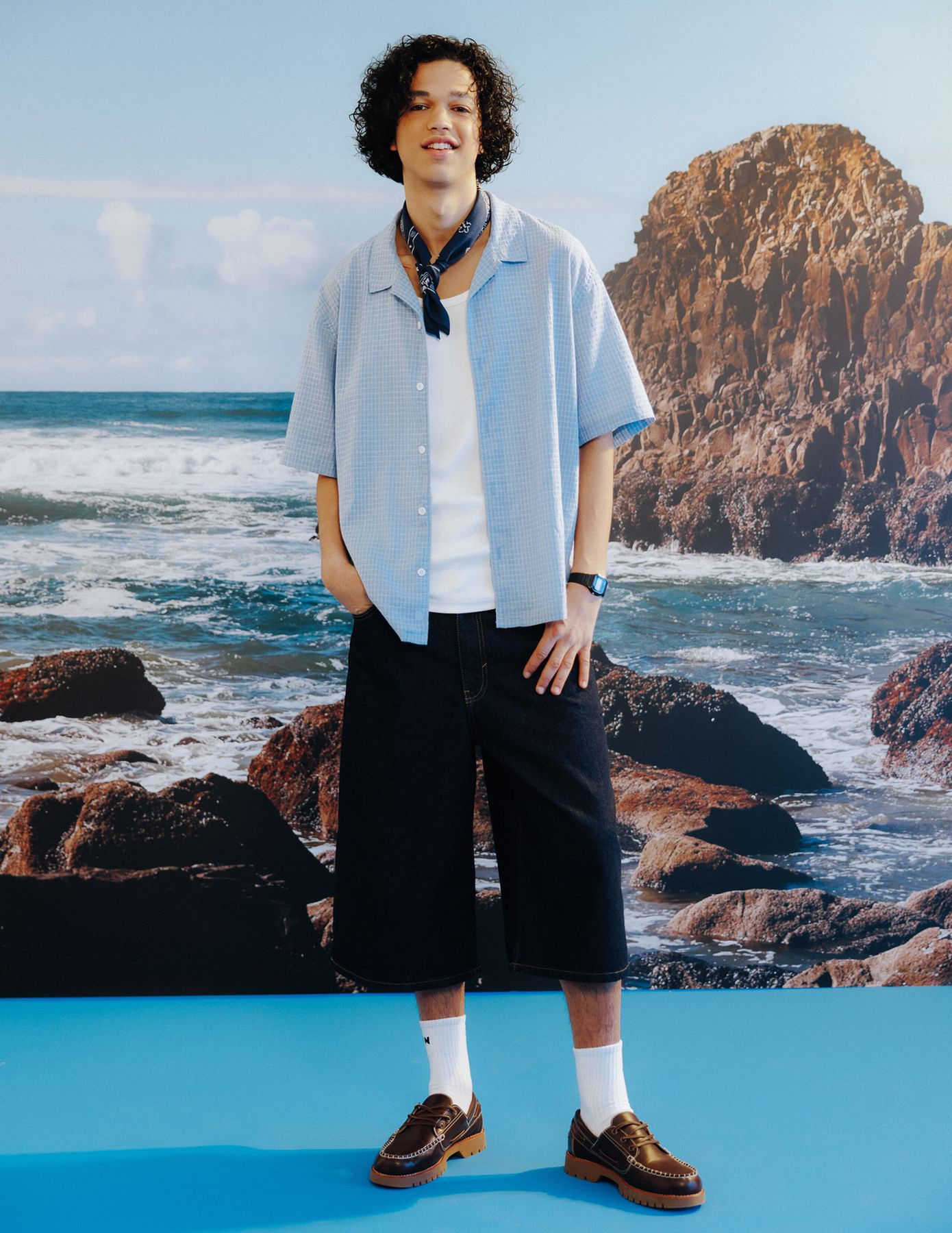Bermuda baggy en denim