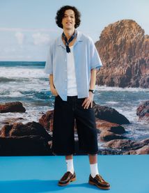 Bermuda baggy en denim