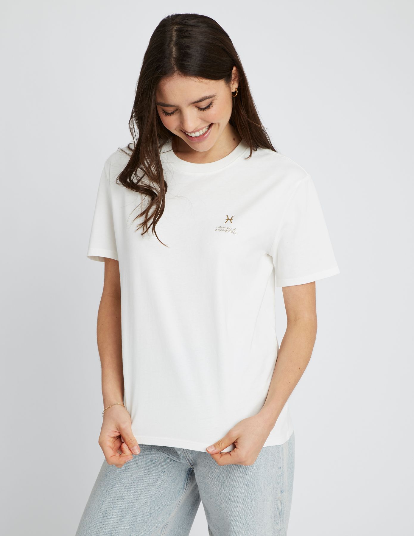 T-shirt imprimé signe astro poissons