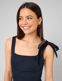 Robe courte &agrave; pois