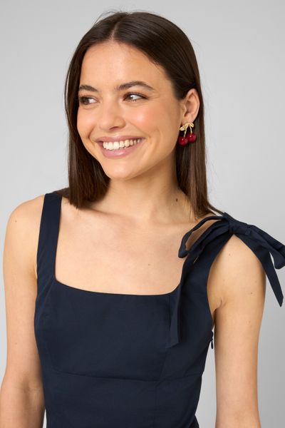 Robe courte &agrave; pois