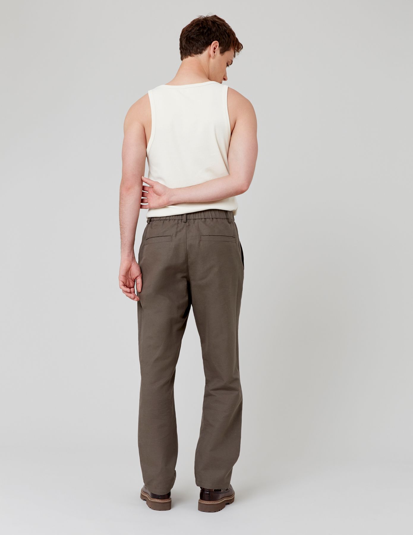 Pantalon de ville coton lin