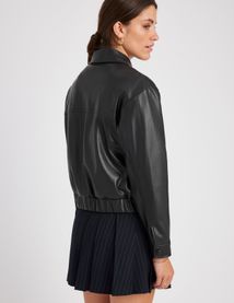 Blouson bombardier en tissu enduit