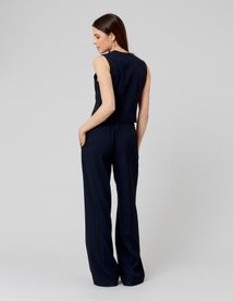 Pantalon rayé polyester recyclé