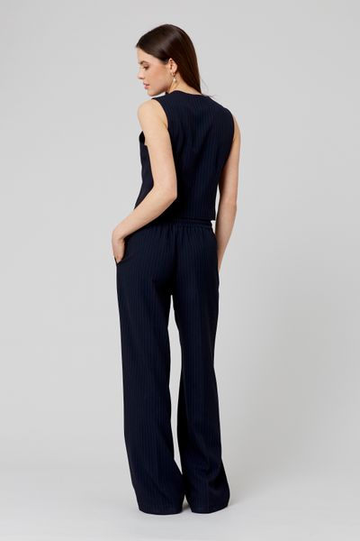 Pantalon rayé polyester recyclé