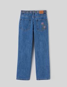 Jean baggy brod&eacute;