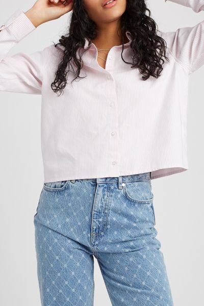 Chemise courte ray&eacute;e