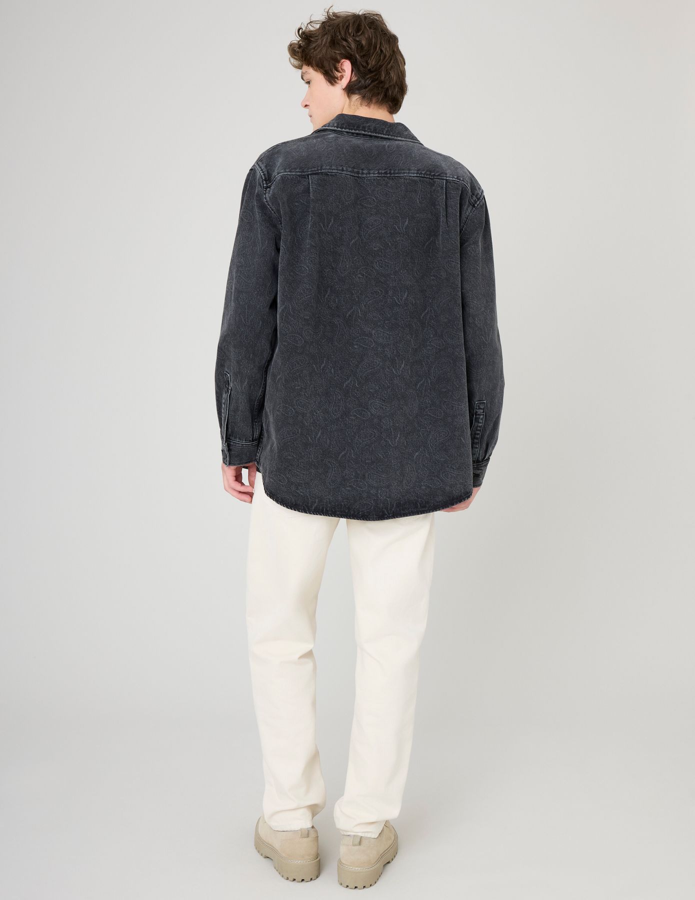 Surchemise en jean imprimée