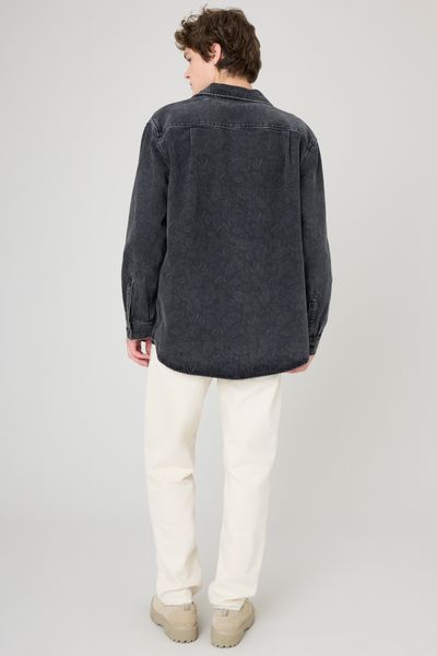 Surchemise en jean imprimée