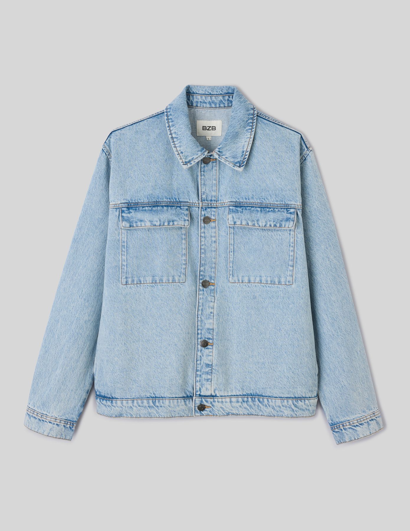Veste boutonn&eacute;e en jean