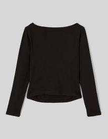 T-shirt manches longues à fronces