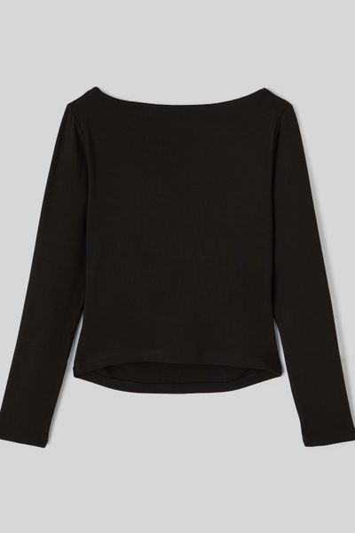 T-shirt manches longues à fronces