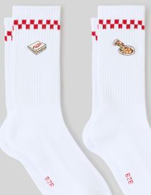 Lot de 2 paires de chaussettes brodées