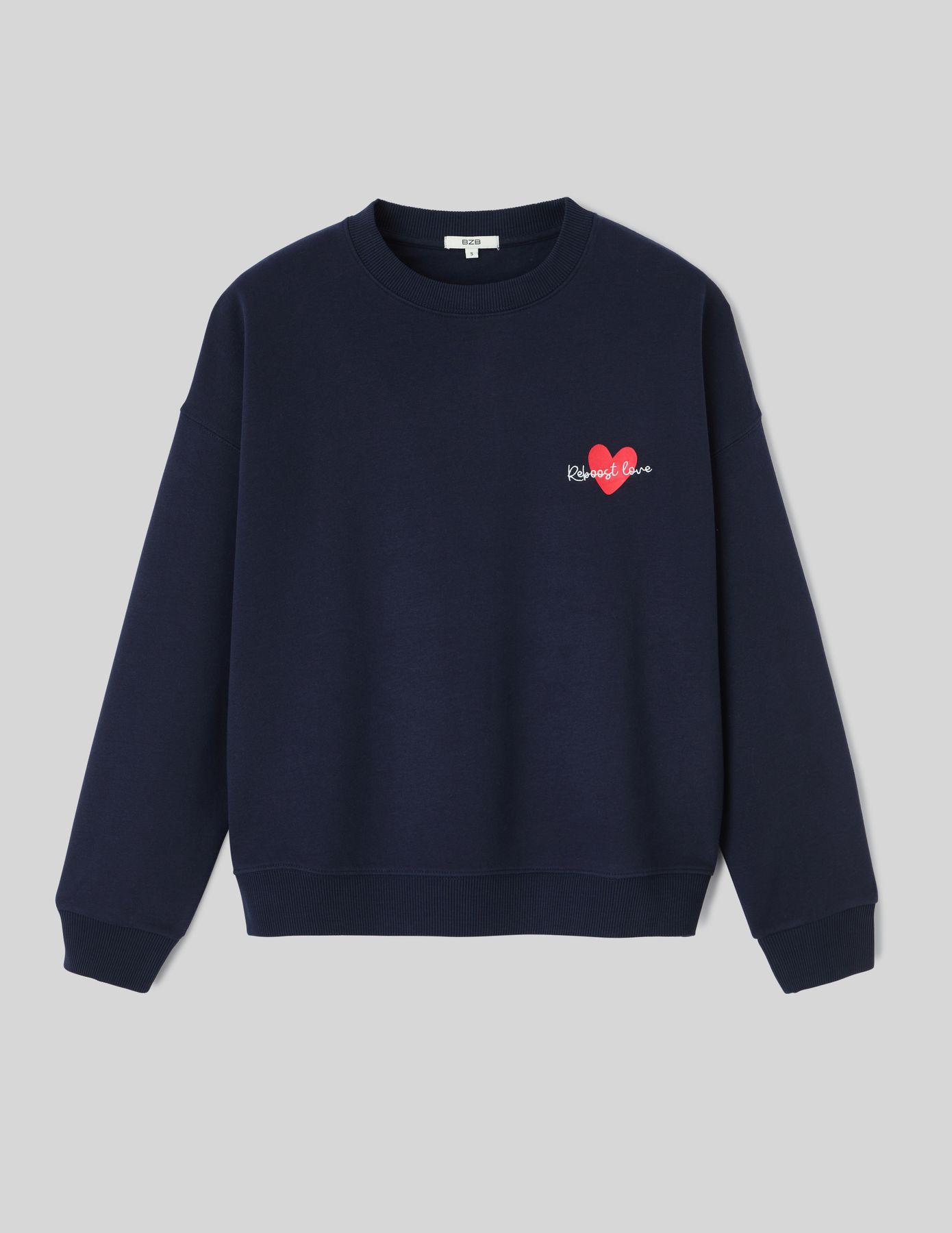 Sweat col rond brodé