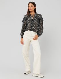 Blouse en voile imprimée