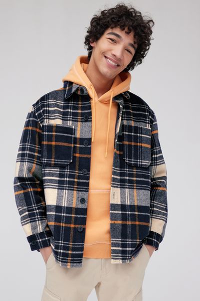 Veste surchemise à carreaux