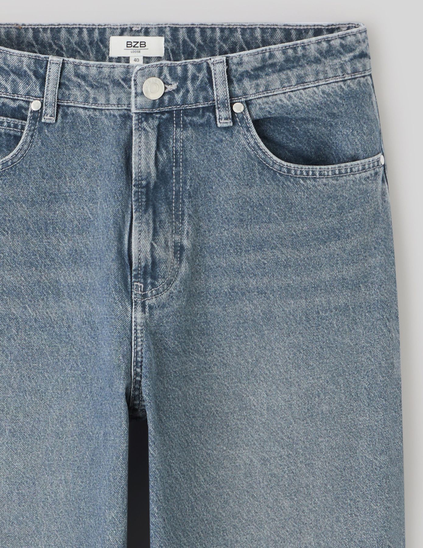 Pantalon jean loose bluegrey