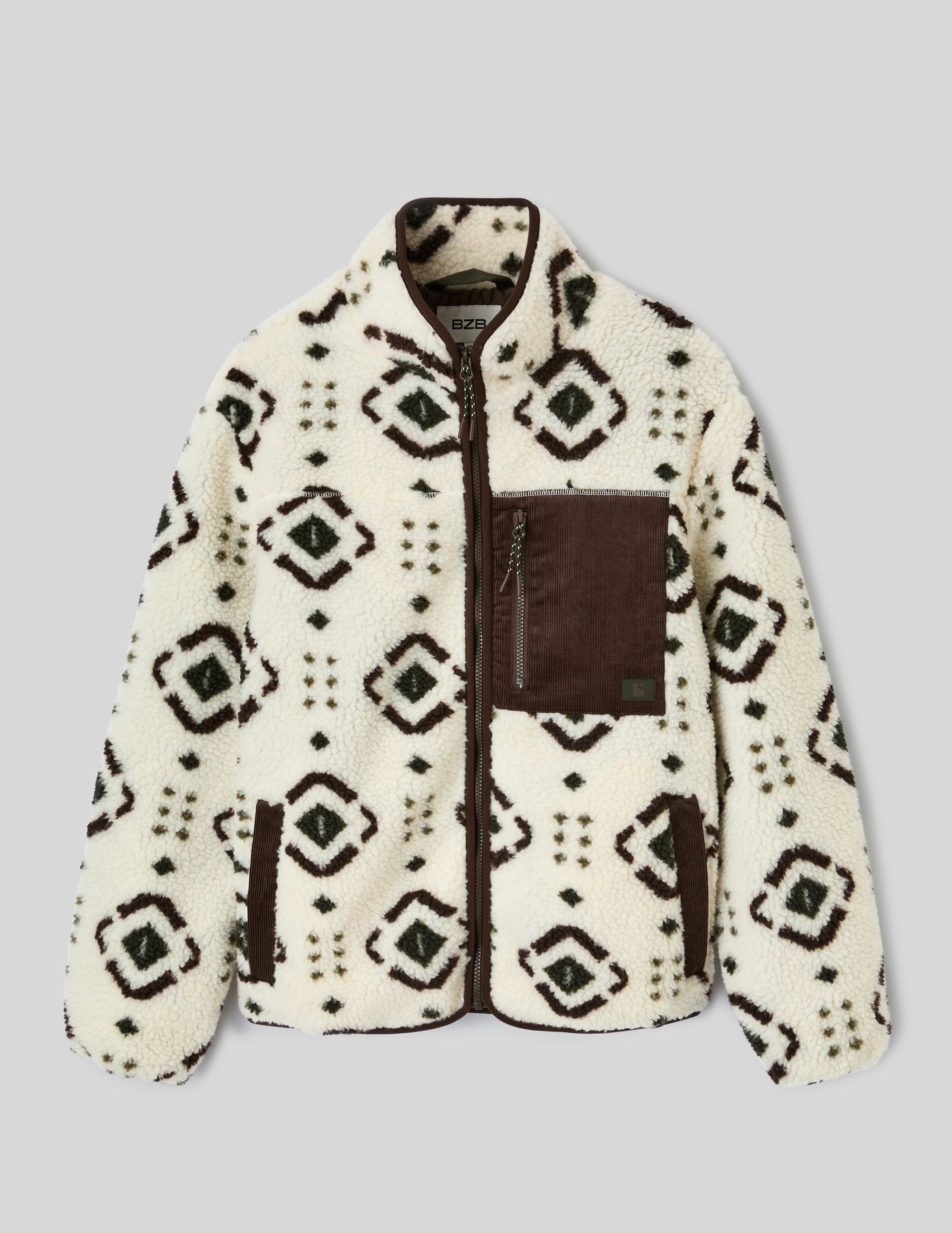 Veste zipp&eacute;e imprim&eacute;e