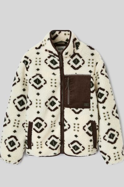 Veste zipp&eacute;e imprim&eacute;e