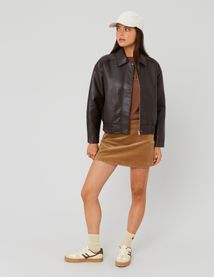 Blouson bombardier en tissu enduit