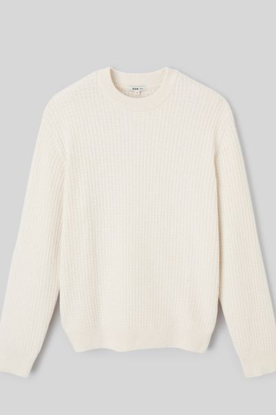 Pull maille gaufr&eacute;e