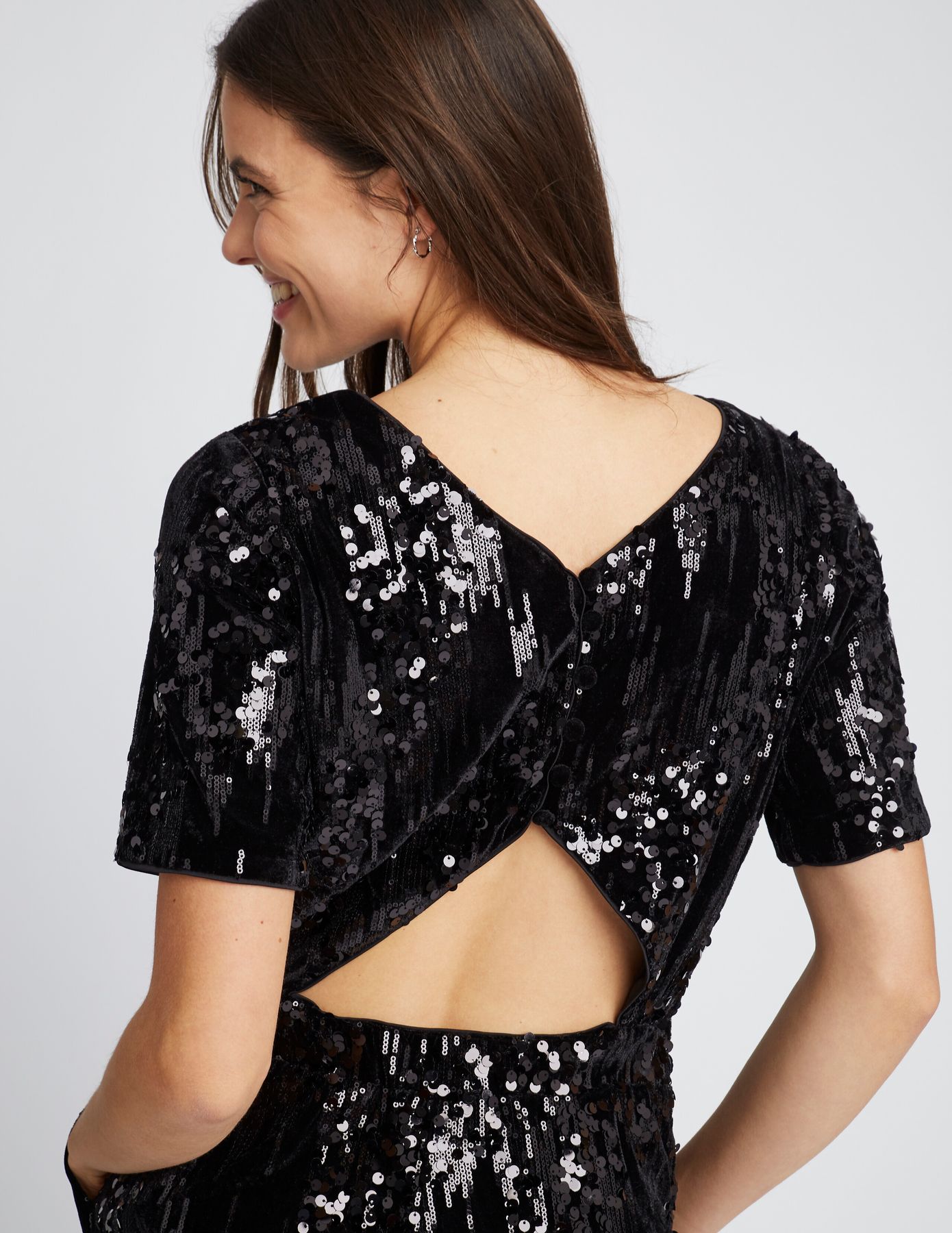 Combishort velours sequins