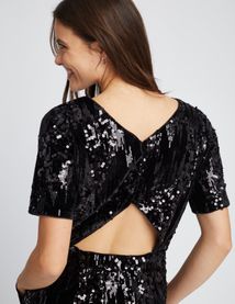 Combishort velours sequins