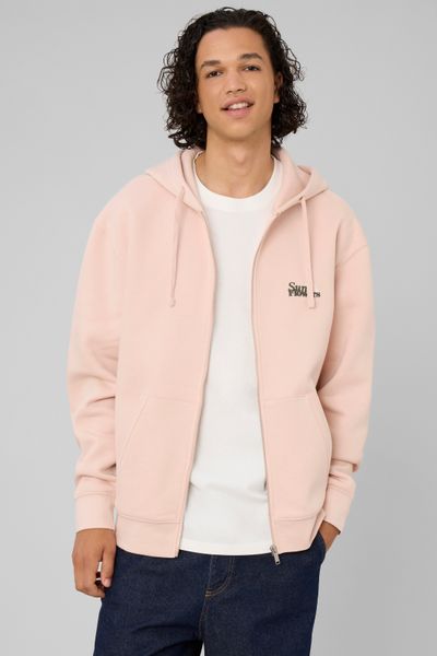 Sweat zipp&eacute; imprim&eacute; devant/dos