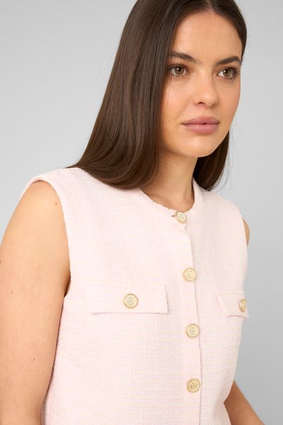 Top sans manches en tweed