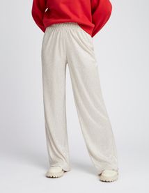 Pantalon texturé et pailleté