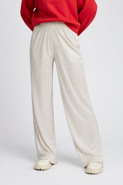 Pantalon texturé et pailleté