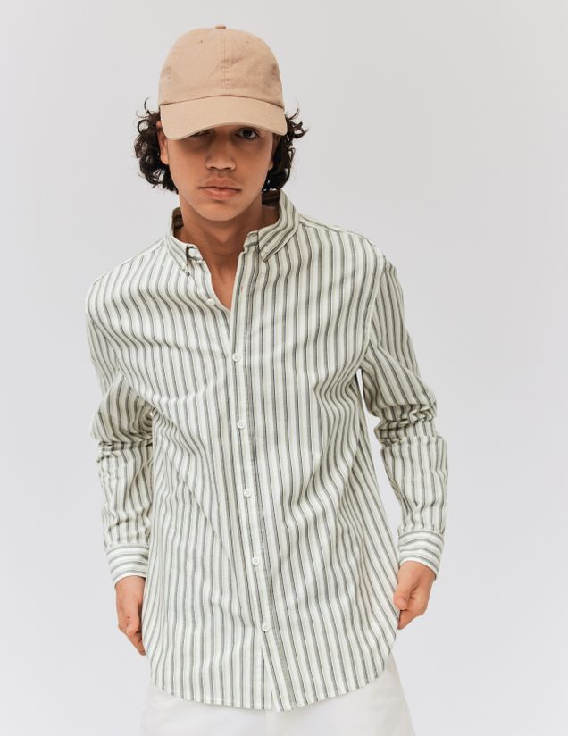 Chemise rayée droite