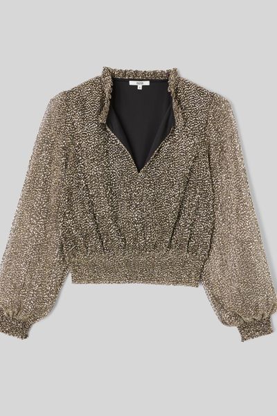 Blouse plissée pailletée