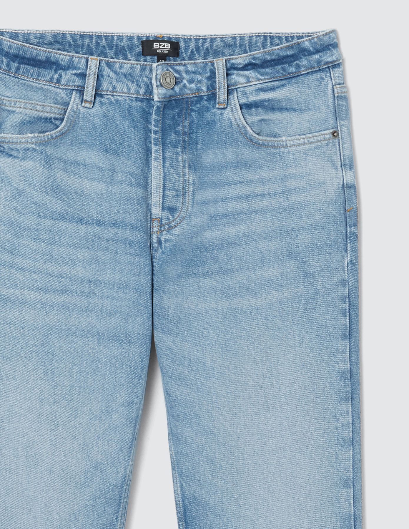 Jean relaxed double stone